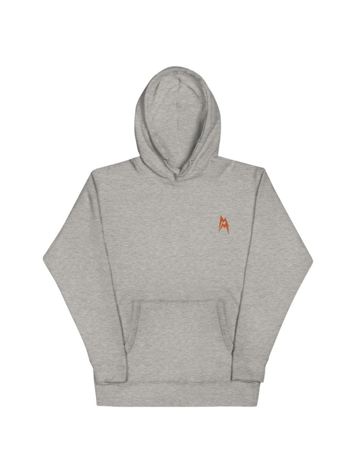 Unisex - Mainey Hoodie / Gray / Embroidered Logo Orange