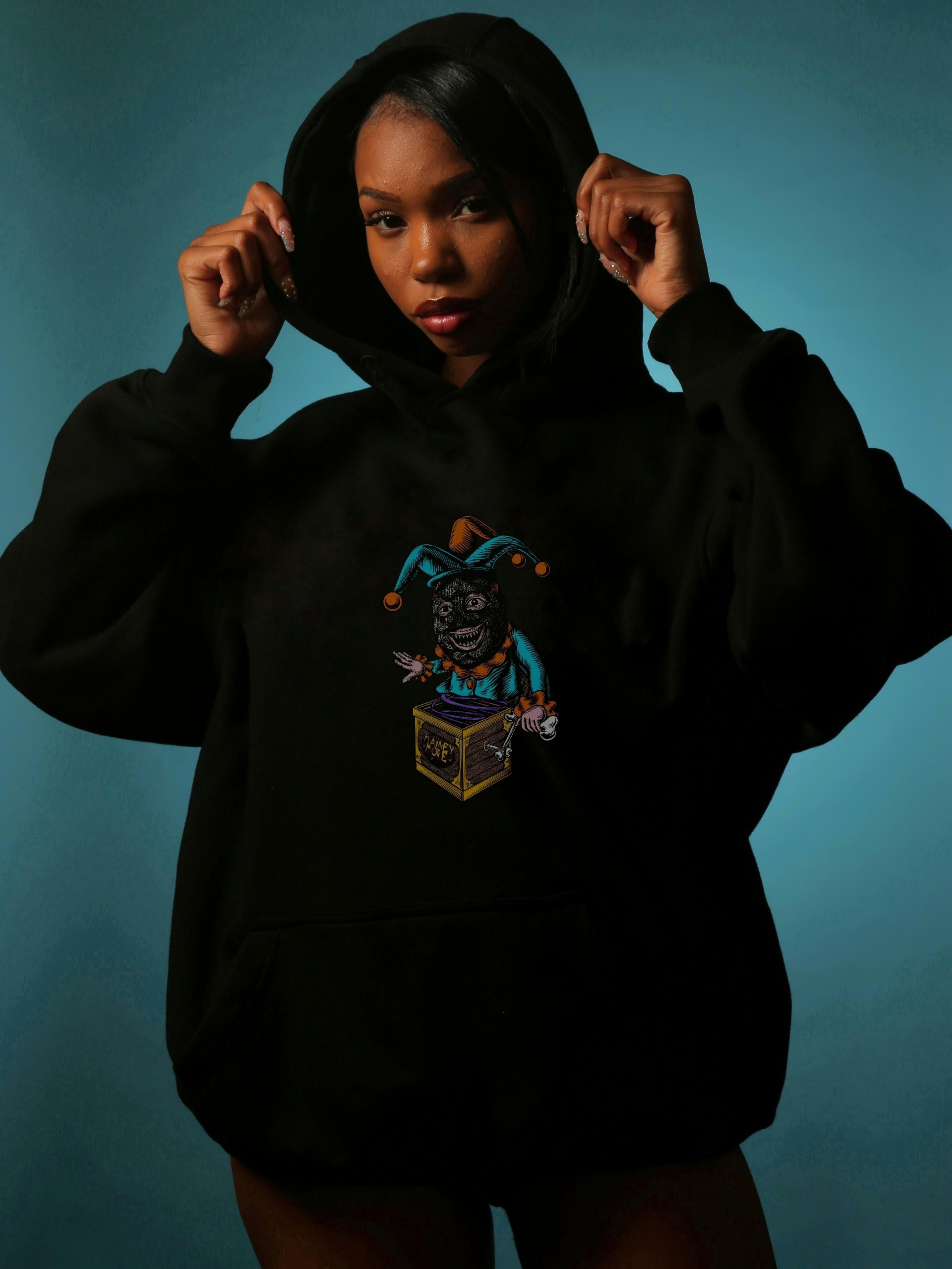 Unisex Mainey Hoodie / Printed Logo Mainey Doll / Tricolor /