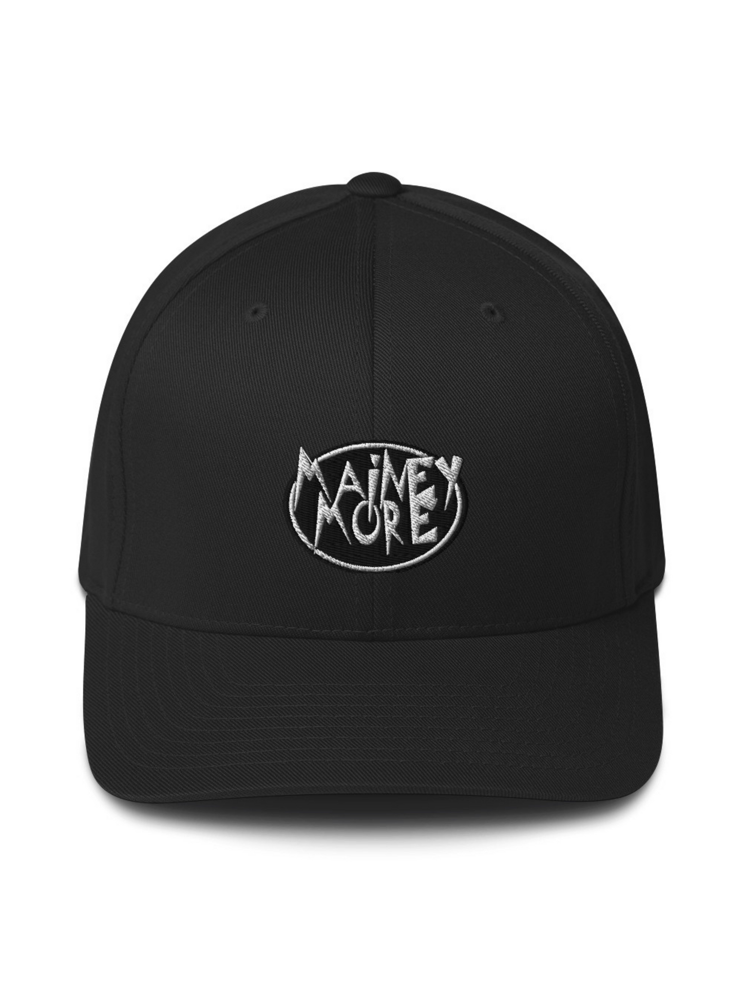 Mainey Basecap / Black White Embroidery / Maineymore