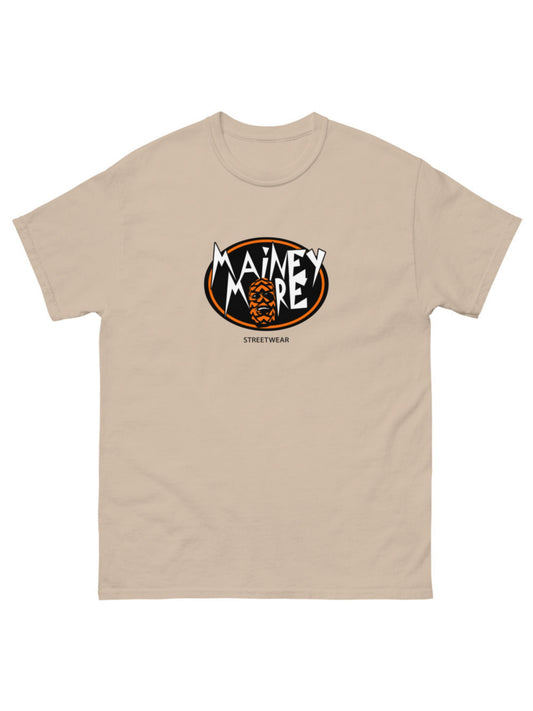 Unisex Mainey Shirt / Beige / Printed Logo Orange /