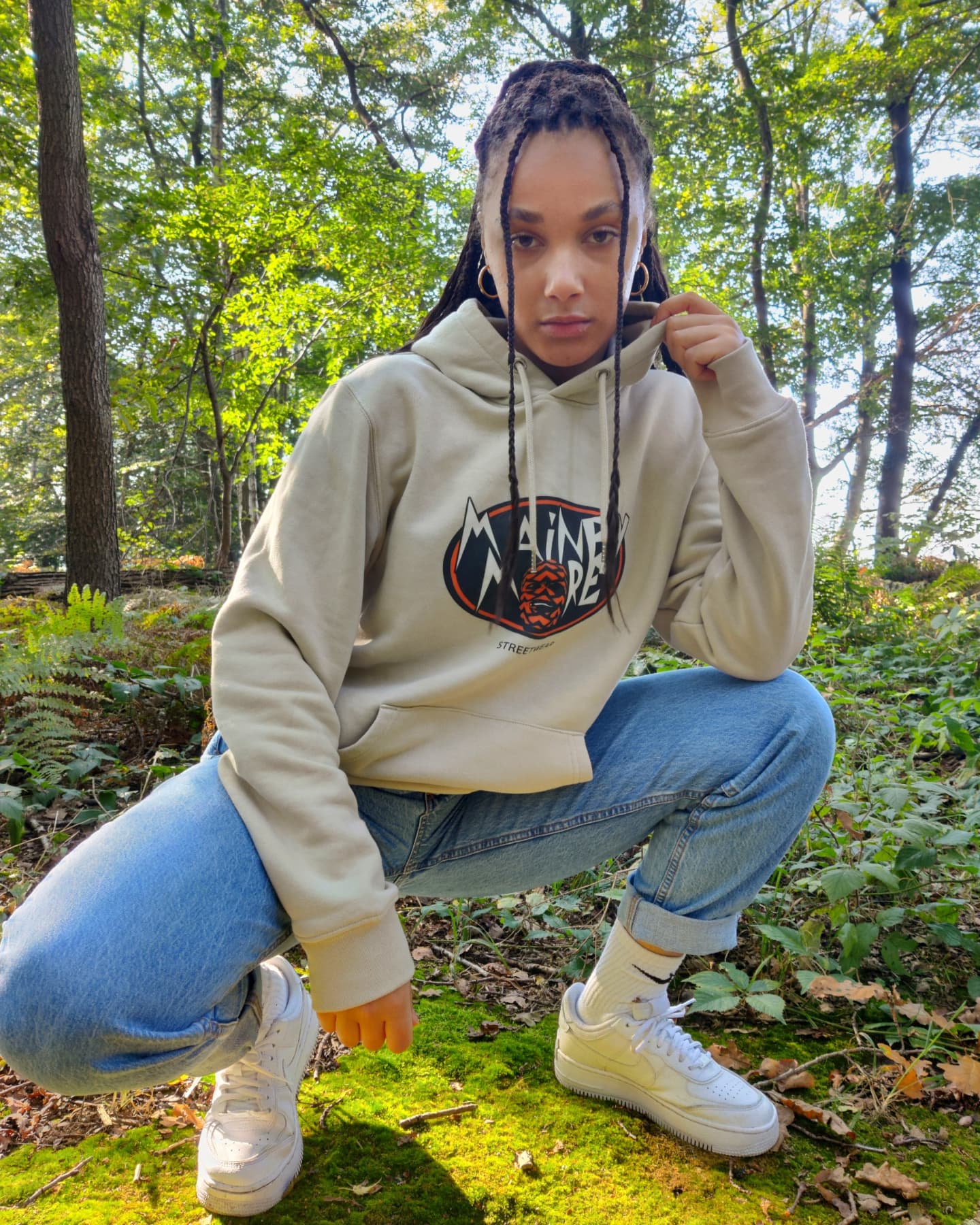 Unisex - Mainey Hoodie / Printed Logo Orange