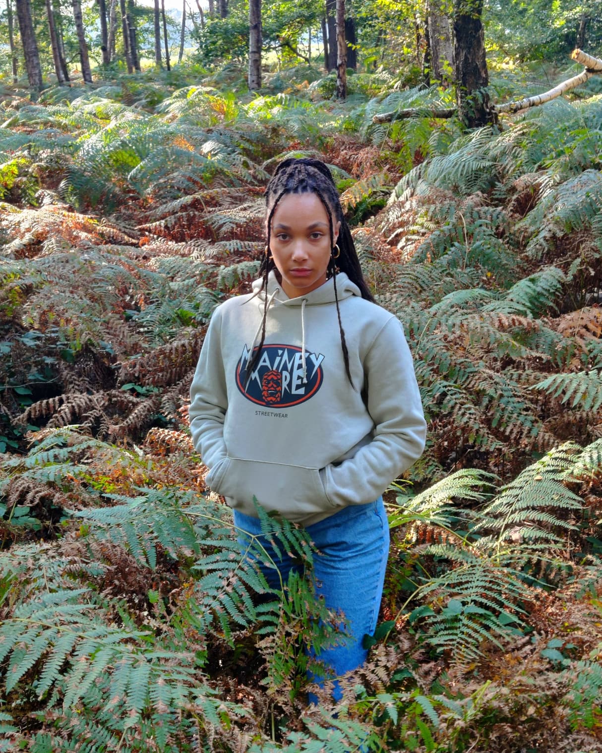 Unisex - Mainey Hoodie / Printed Logo Orange