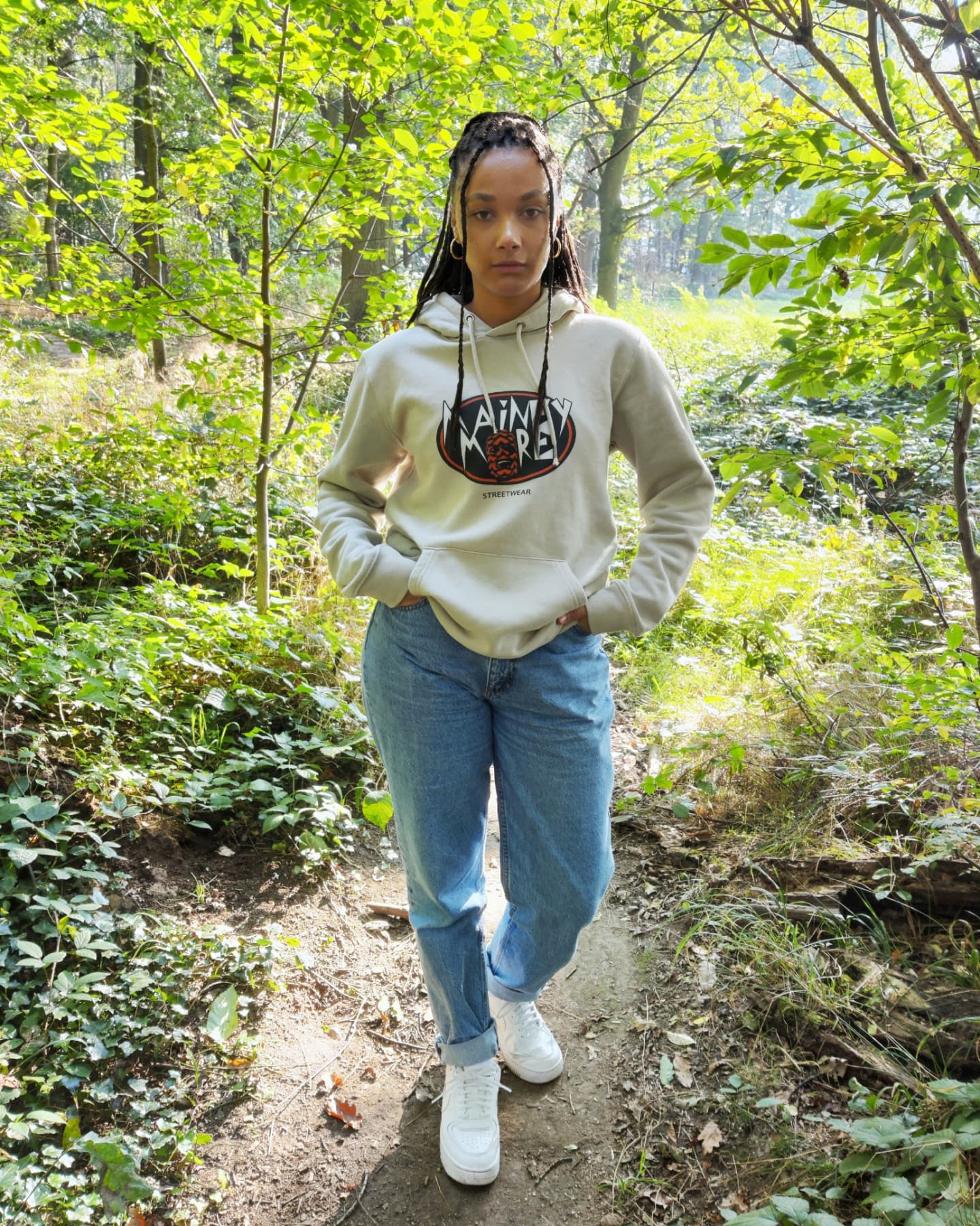 Unisex - Mainey Hoodie / Printed Logo Orange