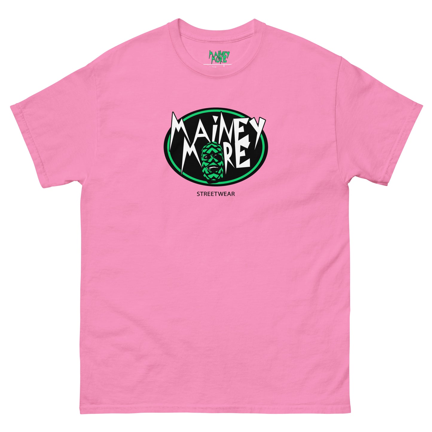 Unisex Mainey Shirt / Pink / Printed Logo Green