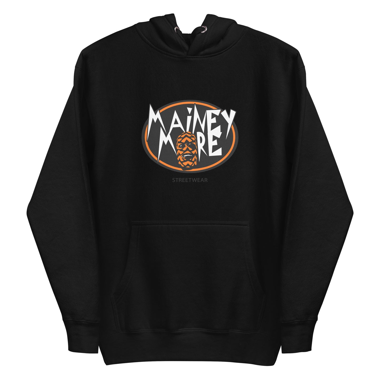 Mainey Hoodie / Printed Logo Orange / Maineymore